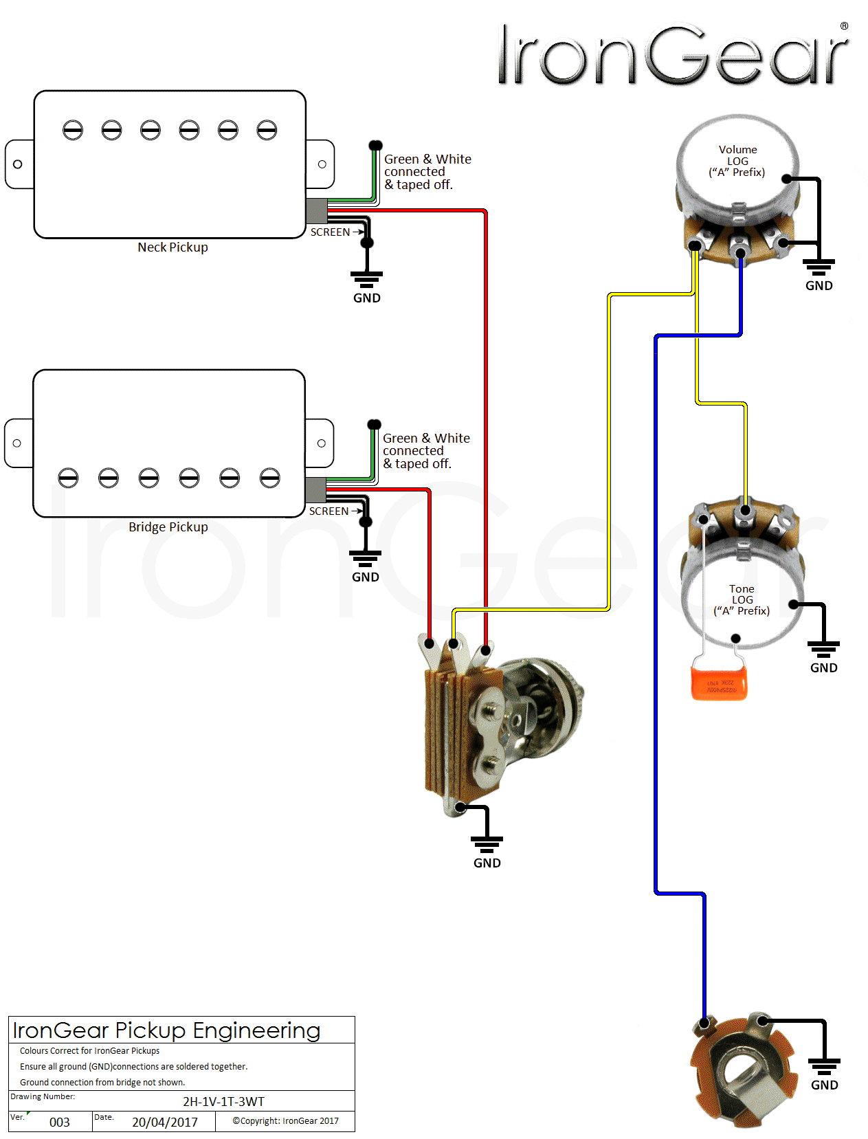 IronGear Pickups - Wiring Split Humbucker Wiring-Diagram IronGear Pickups