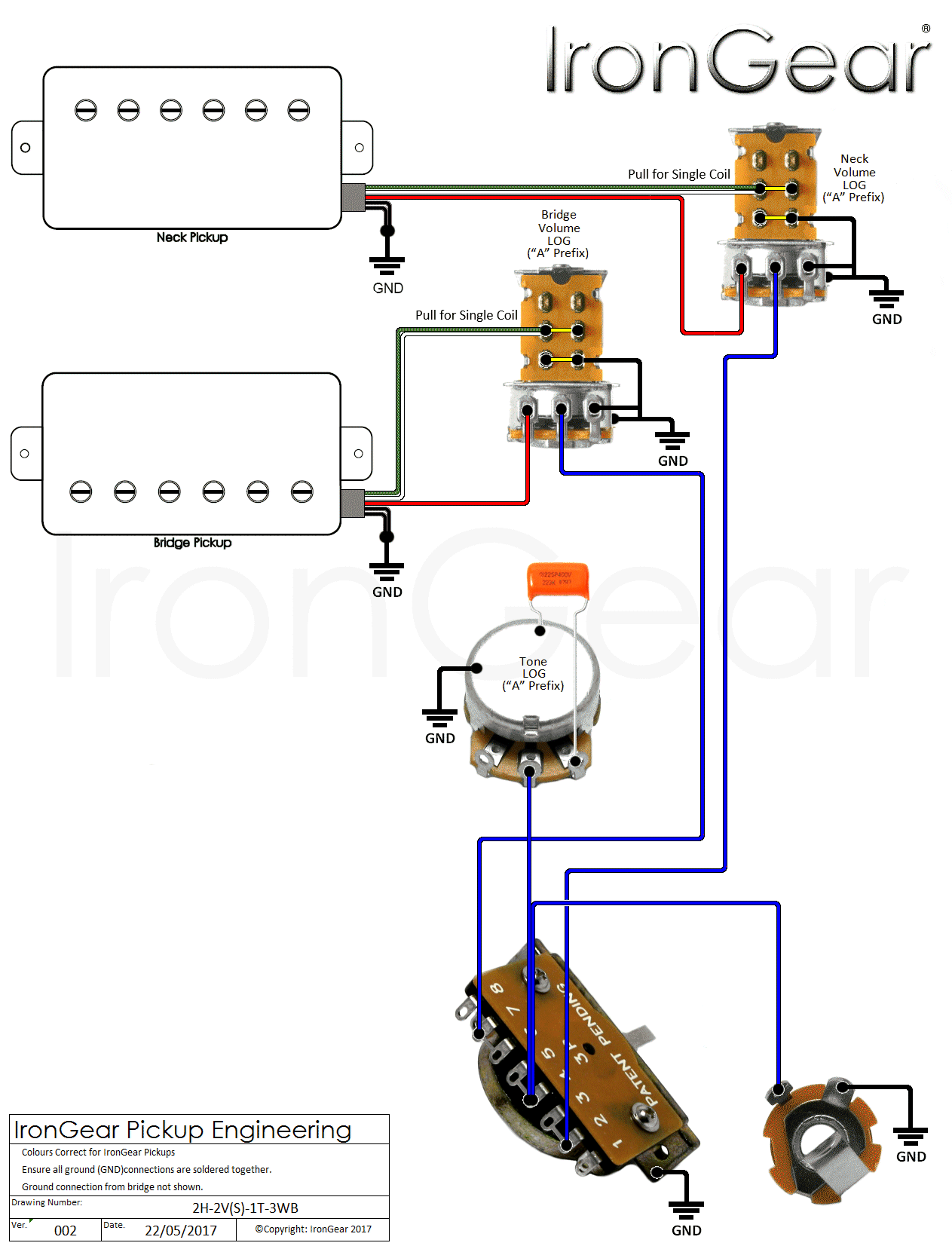 IronGear Pickups - Wiring Double Humbucker Wiring-Diagram IronGear Pickups