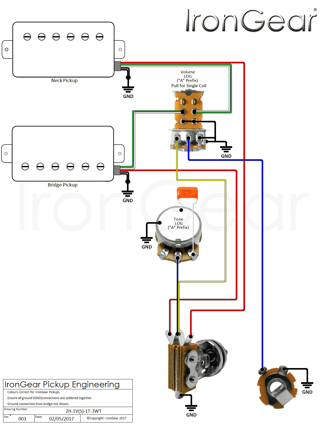 IronGear Pickups Wiring