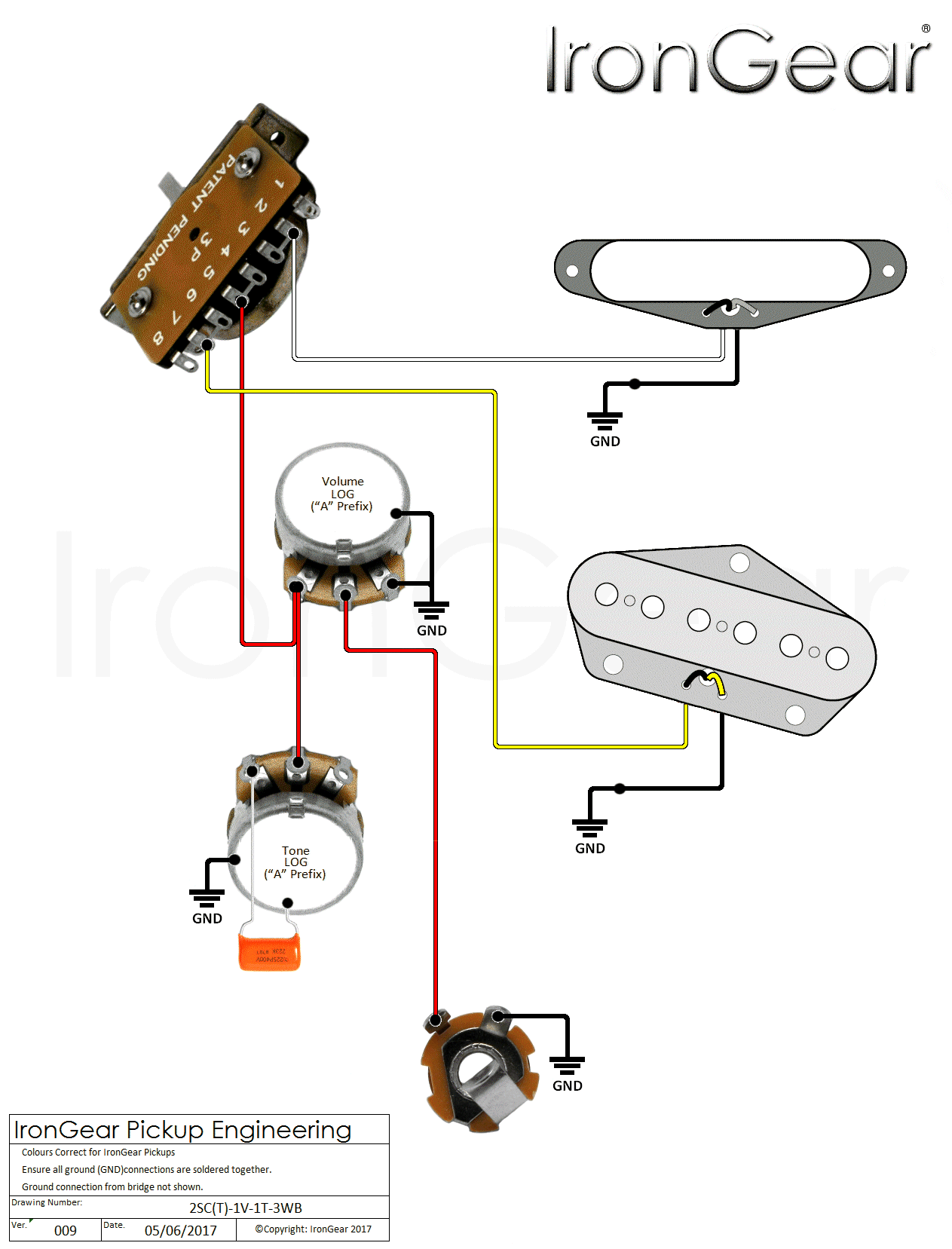 Guitar Wiring Diagrams 1 Pickup 1 Volume 1 Tone Wiring Diagram