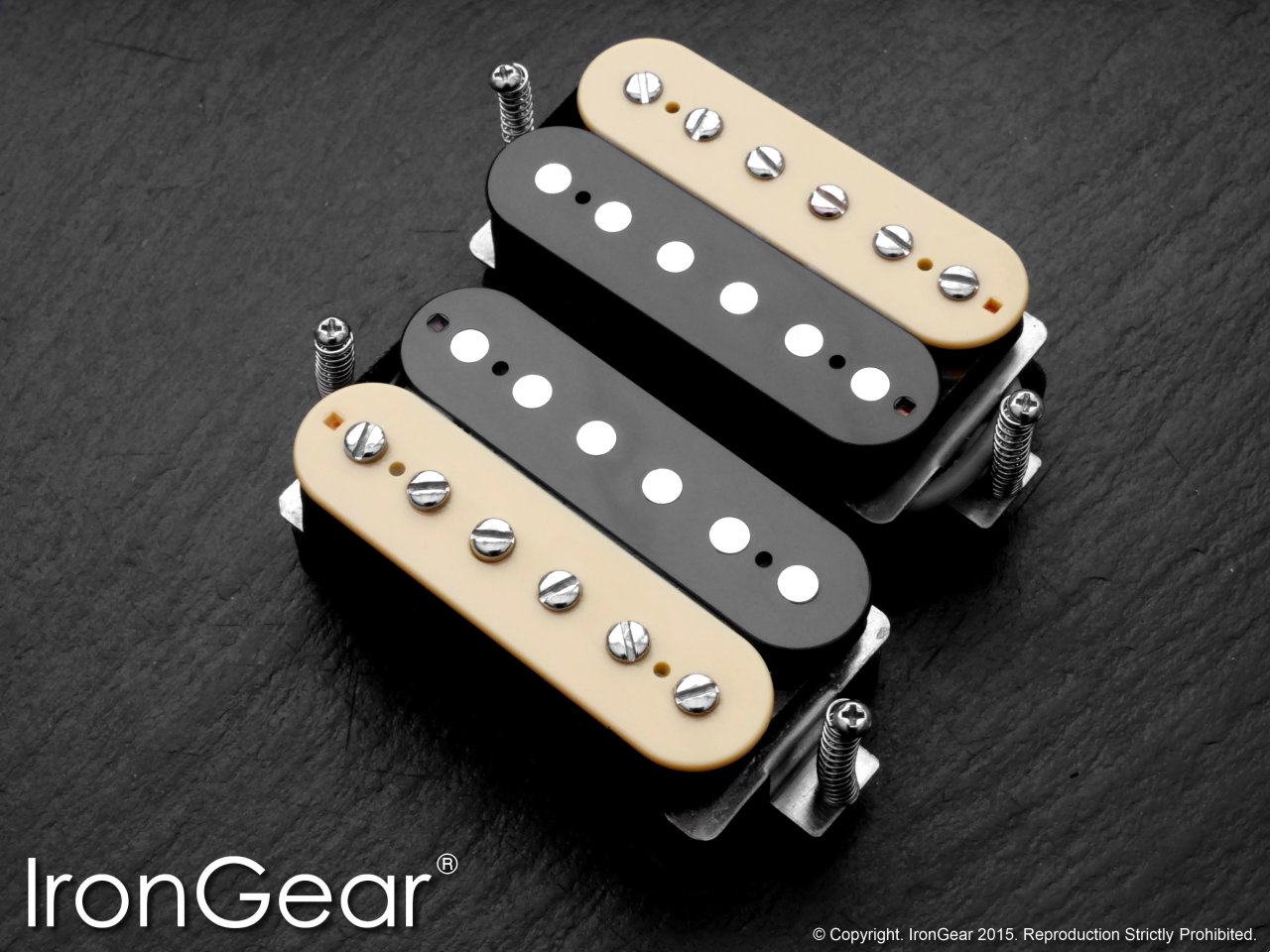 IronGear Hot Slag humbucker, zebra open coils